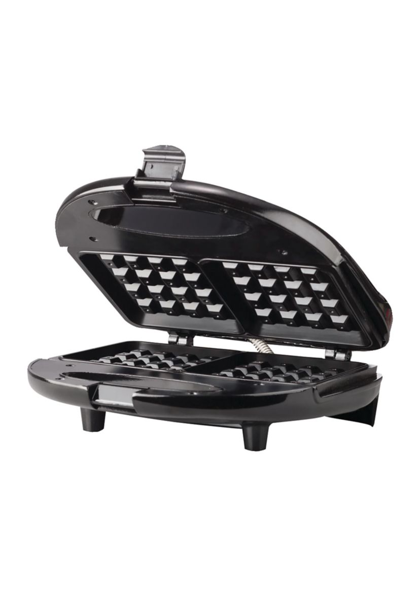 Nonstick Dual Waffle Maker (Black)
