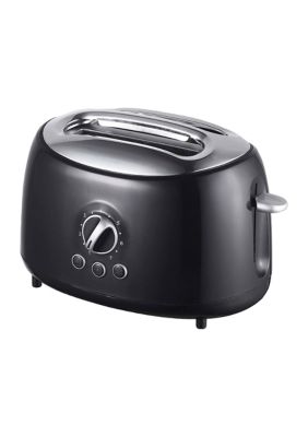 Brentwood Cool-Touch 2-Slice Retro Toaster with Extra-Wide Slots (Black)