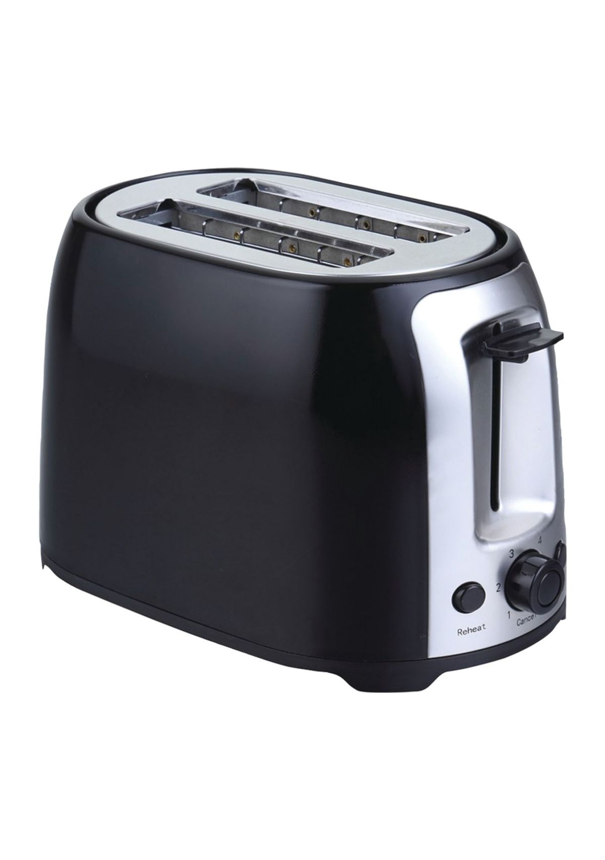 2-Slice Cool-Touch Toaster with Extra-Wide Slots (Black and Stainless Steel)