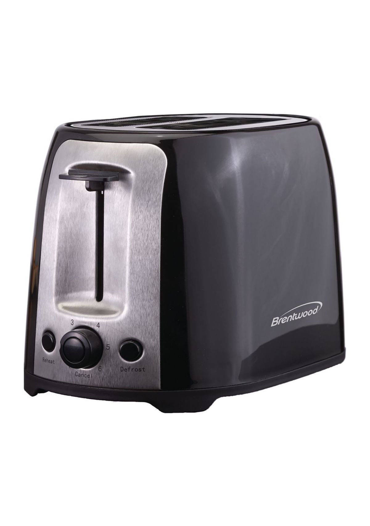 2-Slice Cool-Touch Toaster with Extra-Wide Slots (Black and Stainless Steel)