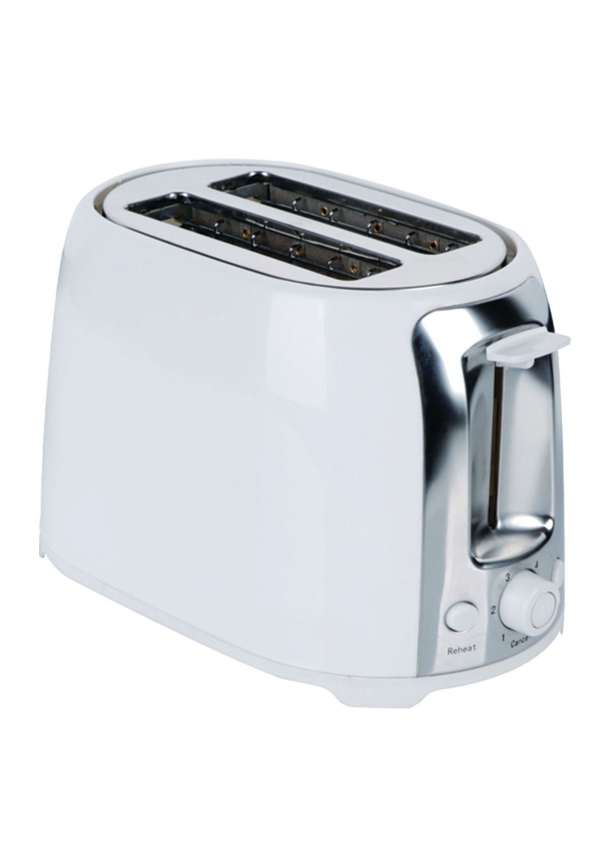 2-Slice Cool-Touch Toaster with Extra-Wide Slots (White and Stainless Steel)