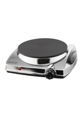 Brentwood 1,000-Watt Electric Single-Burner Electric Hot Plate, Silver