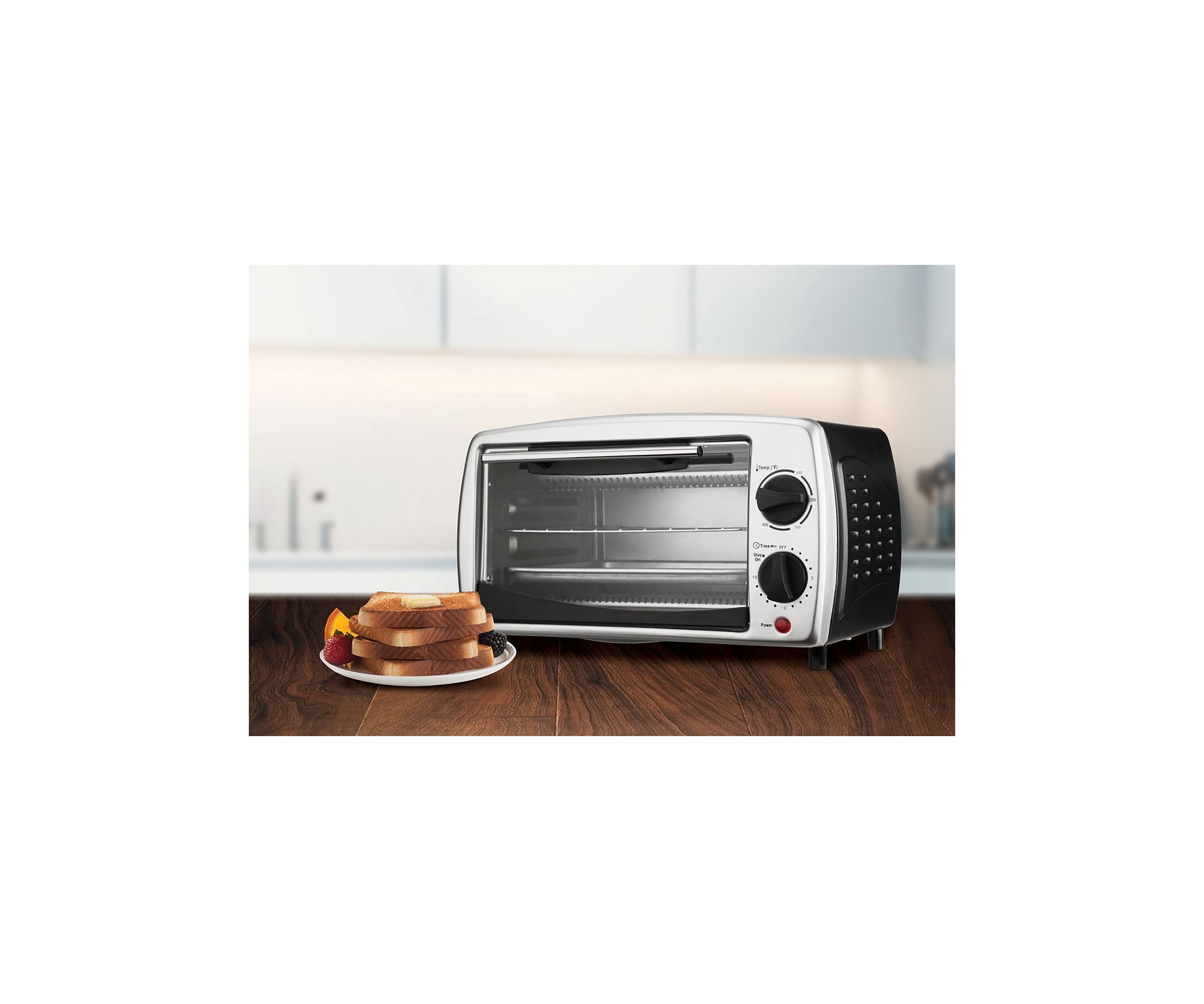 4-Slice Toaster Oven and Broiler (Black)