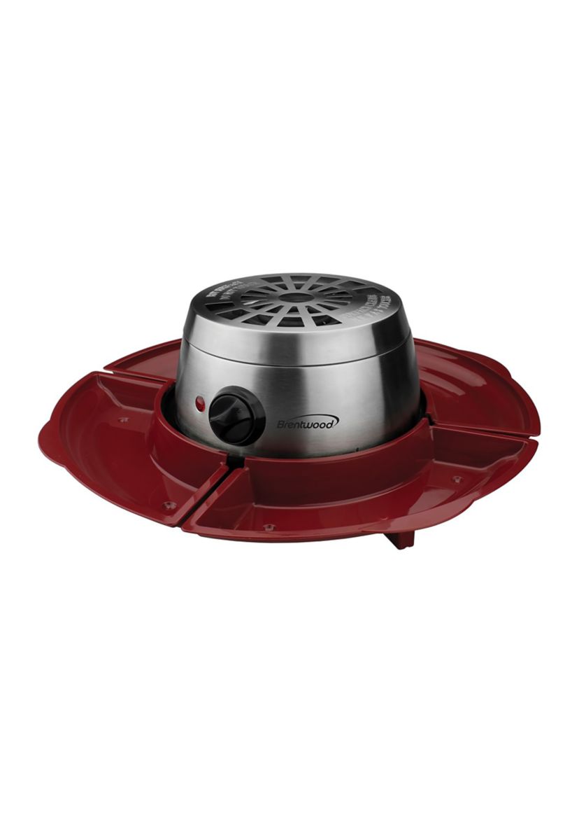 Indoor Electric Stainless Steel S’mores Maker with 4 Trays and 4 Roasting Forks