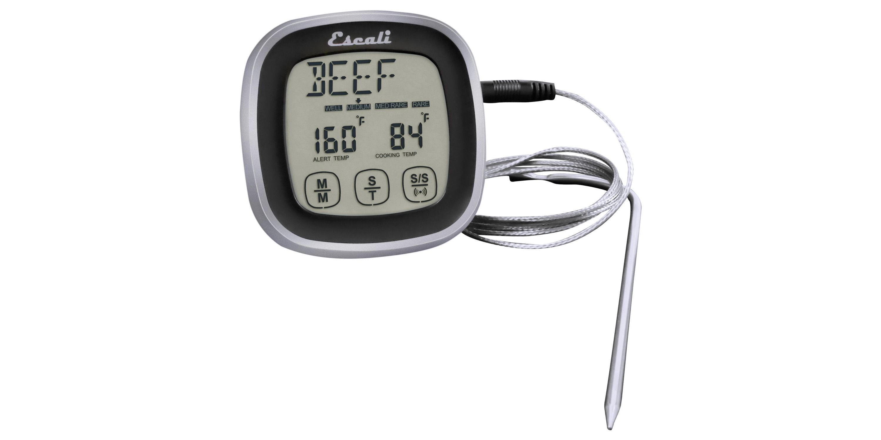 Touch Screen Thermometer and Timer (Black)