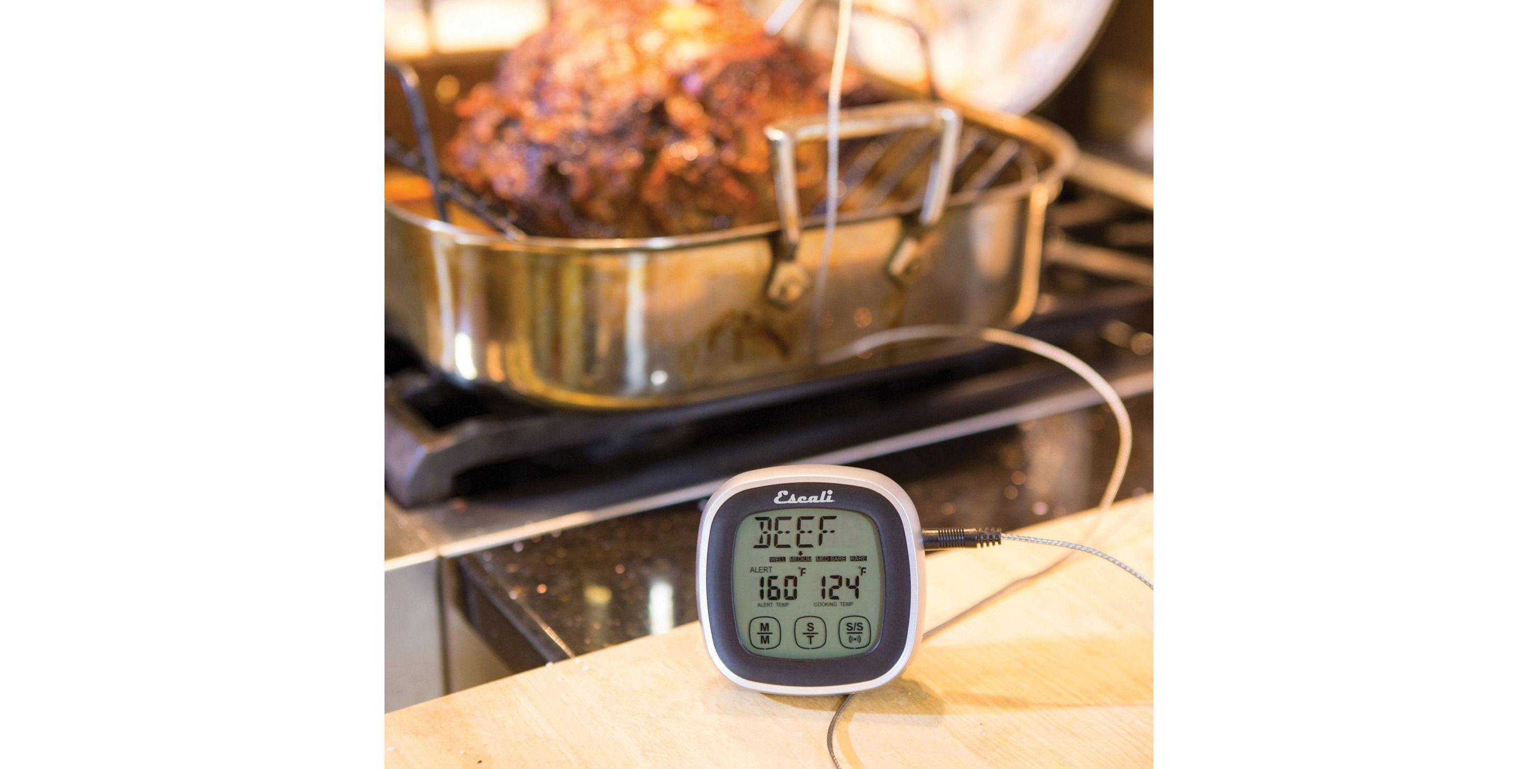 Touch Screen Thermometer and Timer (Black)