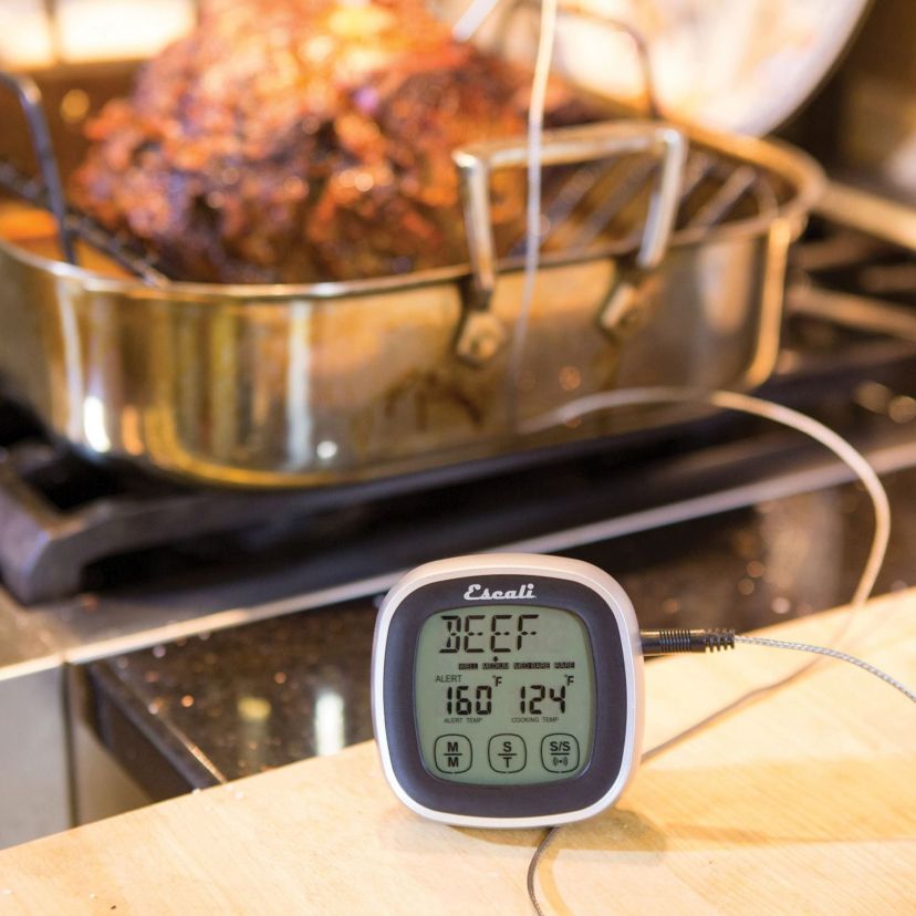 Touch Screen Thermometer and Timer (Black)