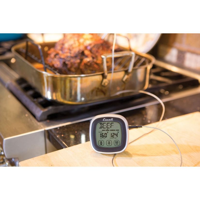 Touch Screen Thermometer and Timer (Black)