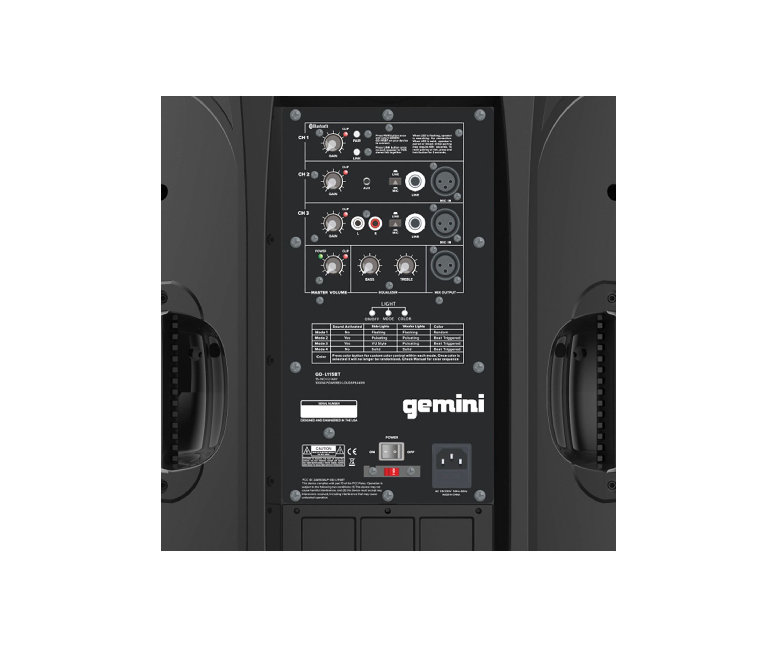 15-Inch 1,000-Watt Class D Bluetooth Portable Party System
