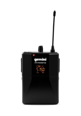 Gemini Gmu-Hsl100 Uhf High-Band Single-Channel Wireless Microphone System With Multiple Selectable Frequencies, Headset Microphone, And Lavalier