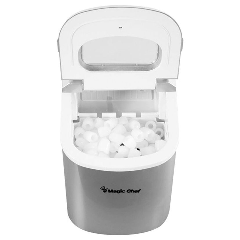 27-Pound-Capacity Portable Ice Maker (Silver with Silver Top)