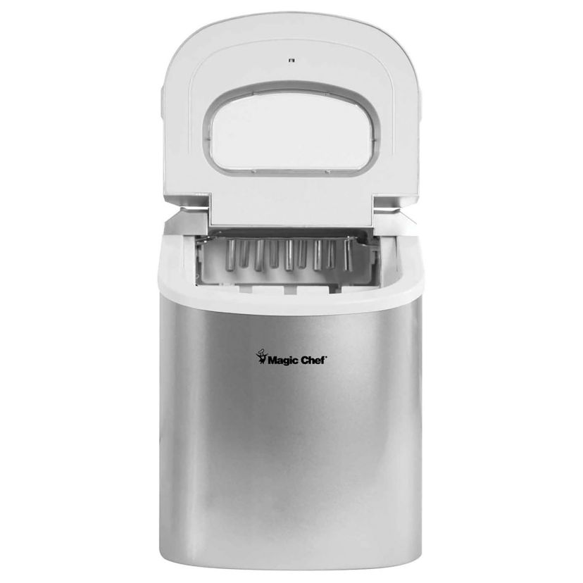 27-Pound-Capacity Portable Ice Maker (Silver with Silver Top)