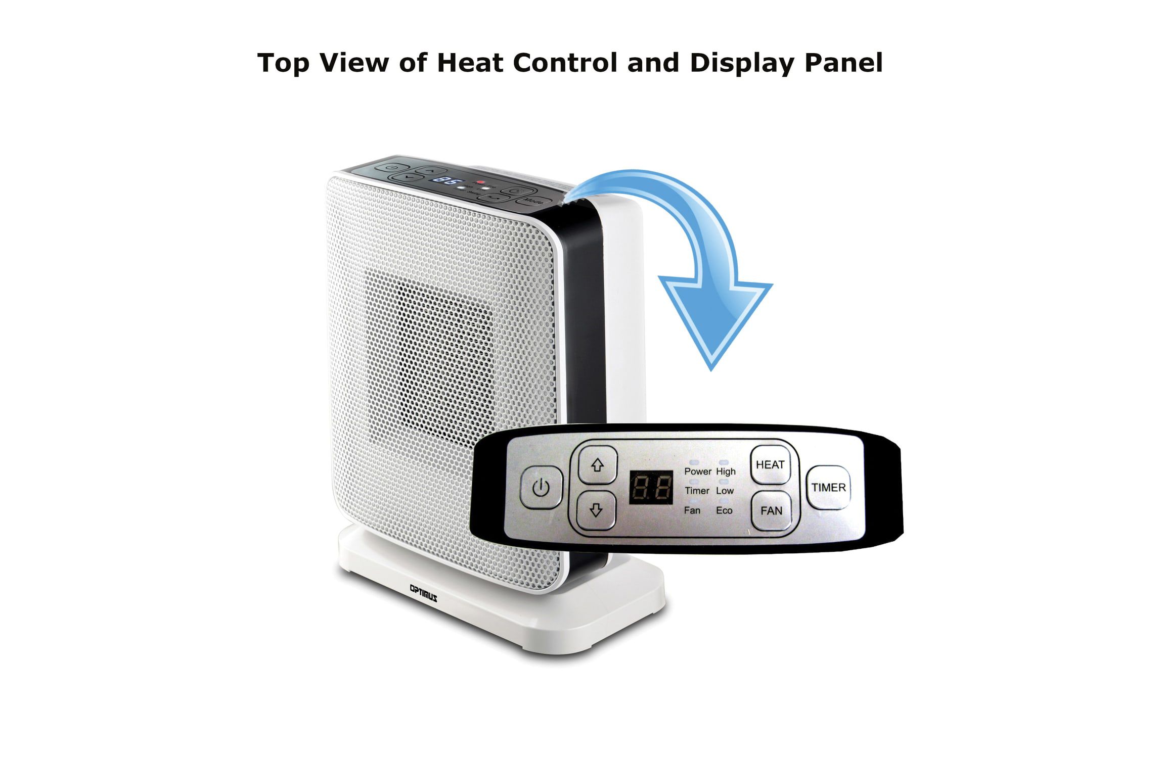 1,500-Watt-Max Portable Oscillating Ceramic Heater with Electronic Digital Thermostat