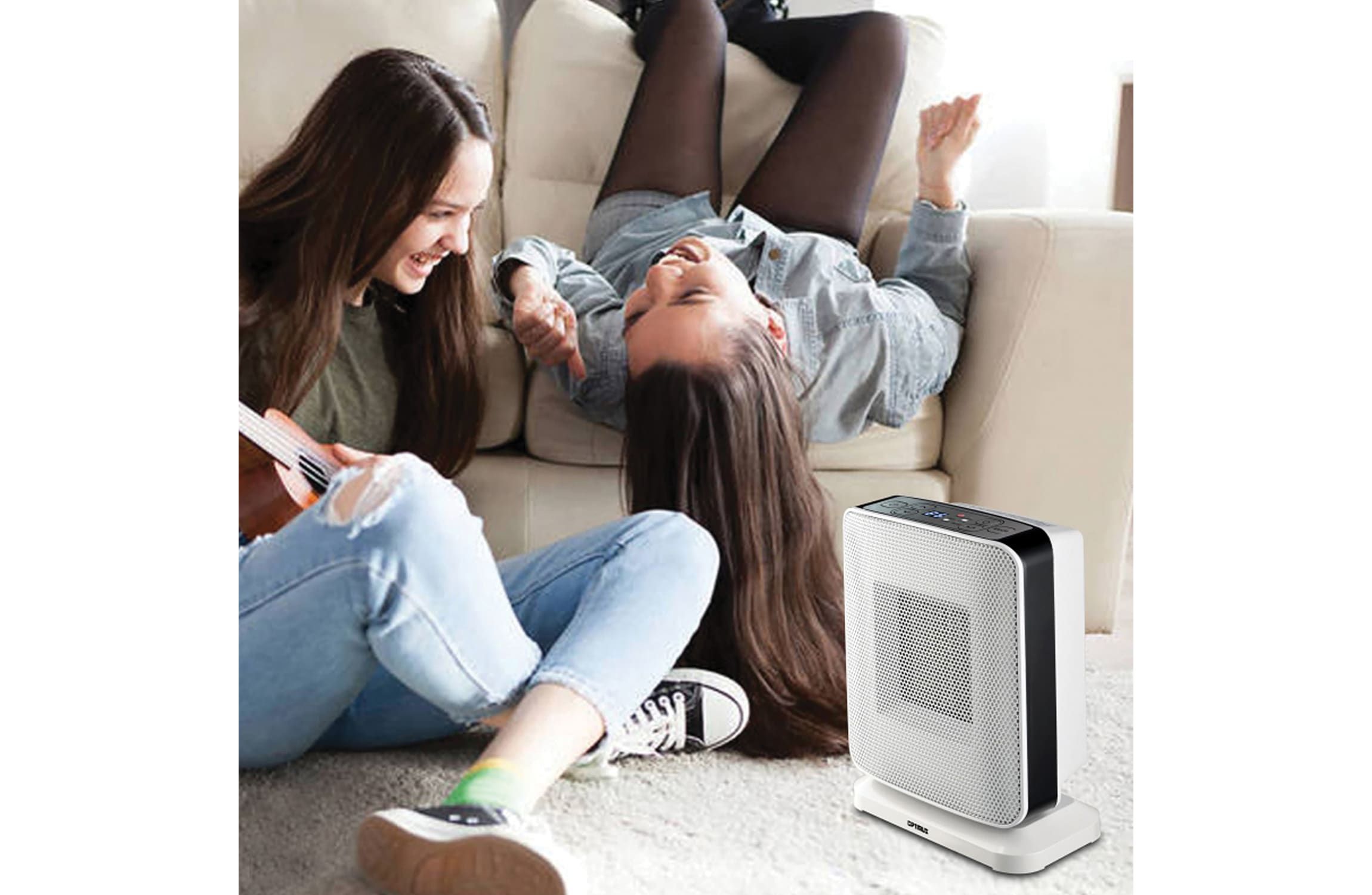 1,500-Watt-Max Portable Oscillating Ceramic Heater with Electronic Digital Thermostat