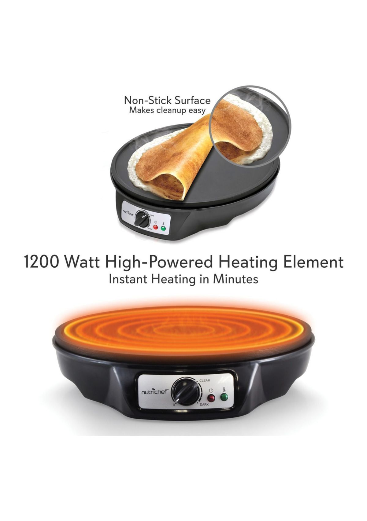 Electric Griddle and Crepe Maker