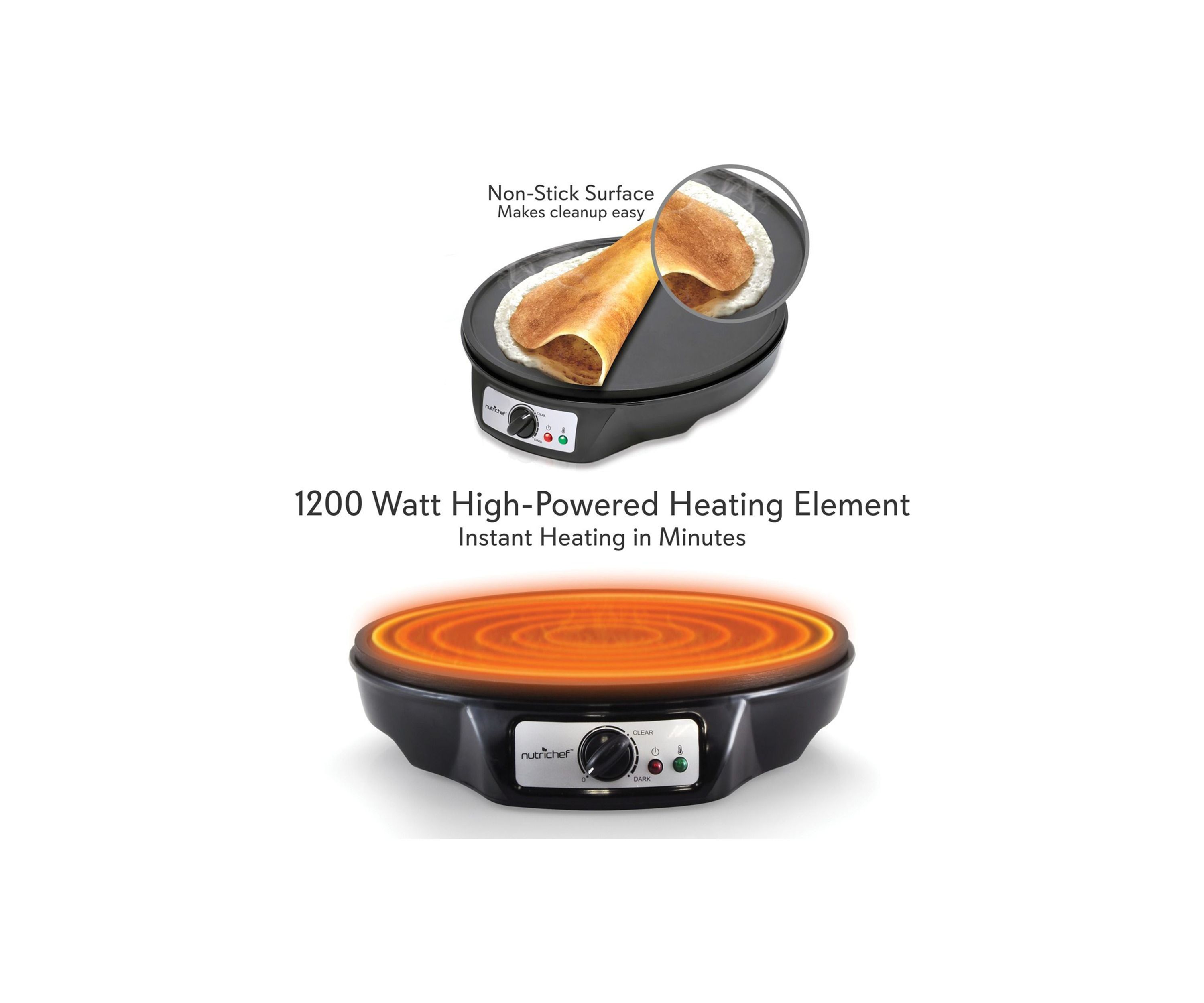 Electric Griddle and Crepe Maker