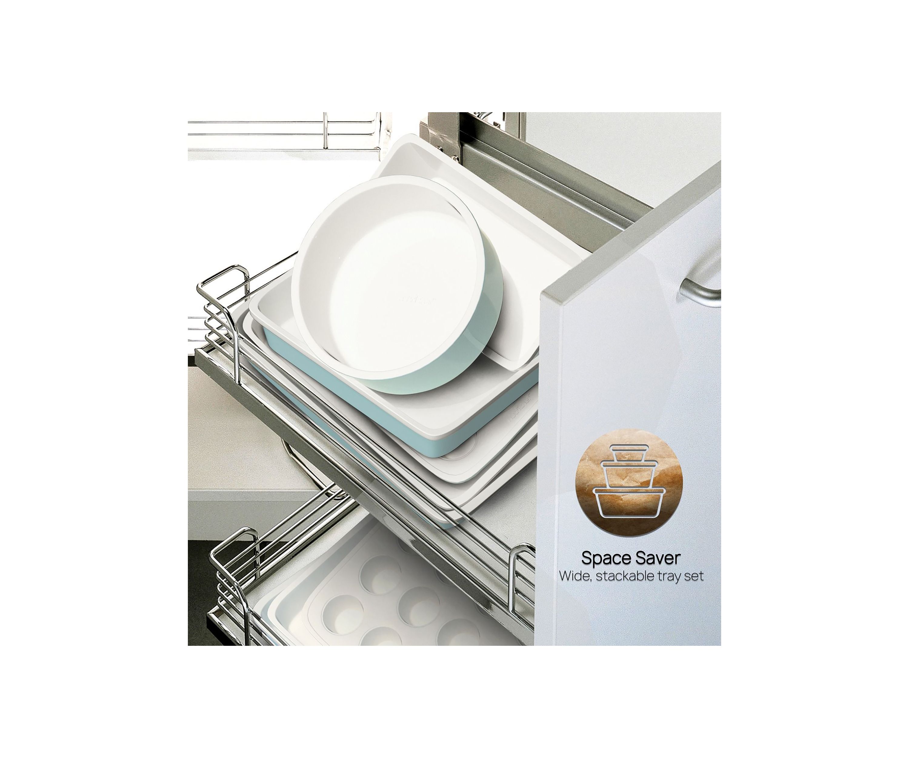 Non-Stick Black Baking Pans (Blue)
