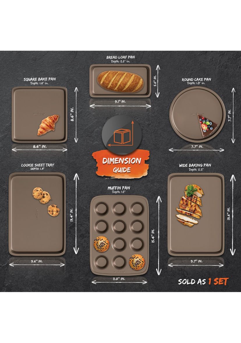 6-Piece Nonstick Kitchen Bakeware Set