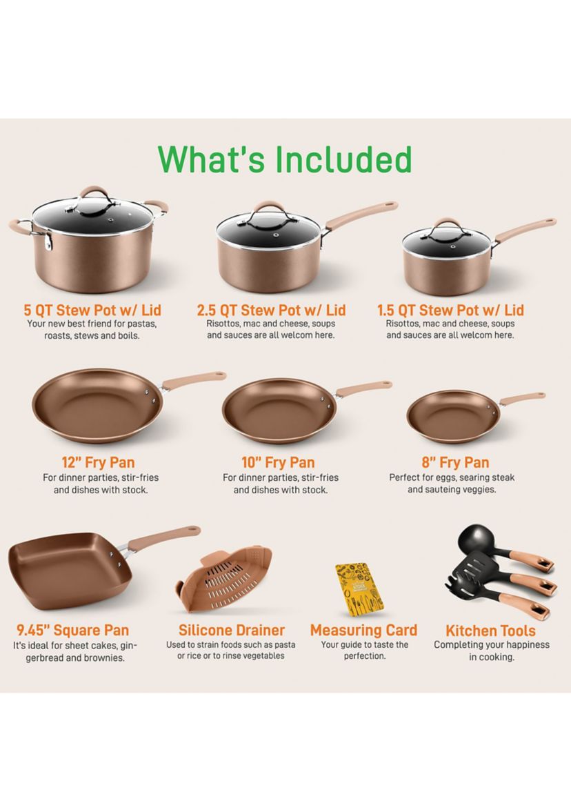 14-Piece Kitchenware Pots and Pans Set