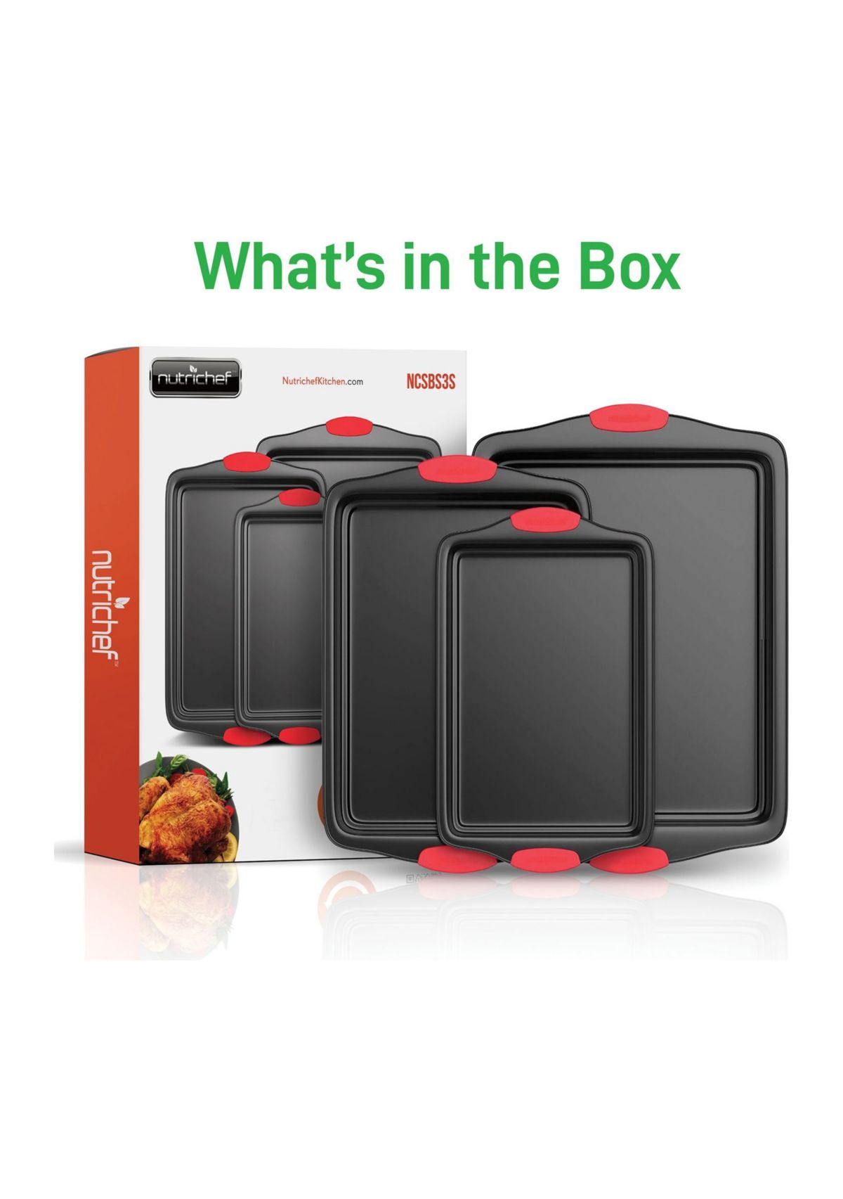 3-Piece Steel Non-Stick Bakeware Set