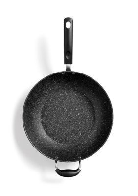  THE ROCK by Starfrit 12.5-Inch Nonstick Wok with Helping  Handle, One Size, Black: Home & Kitchen