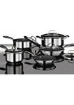 Stainless Steel Non Stick 10 Piece Cookware Set with Stainless Steel Handles