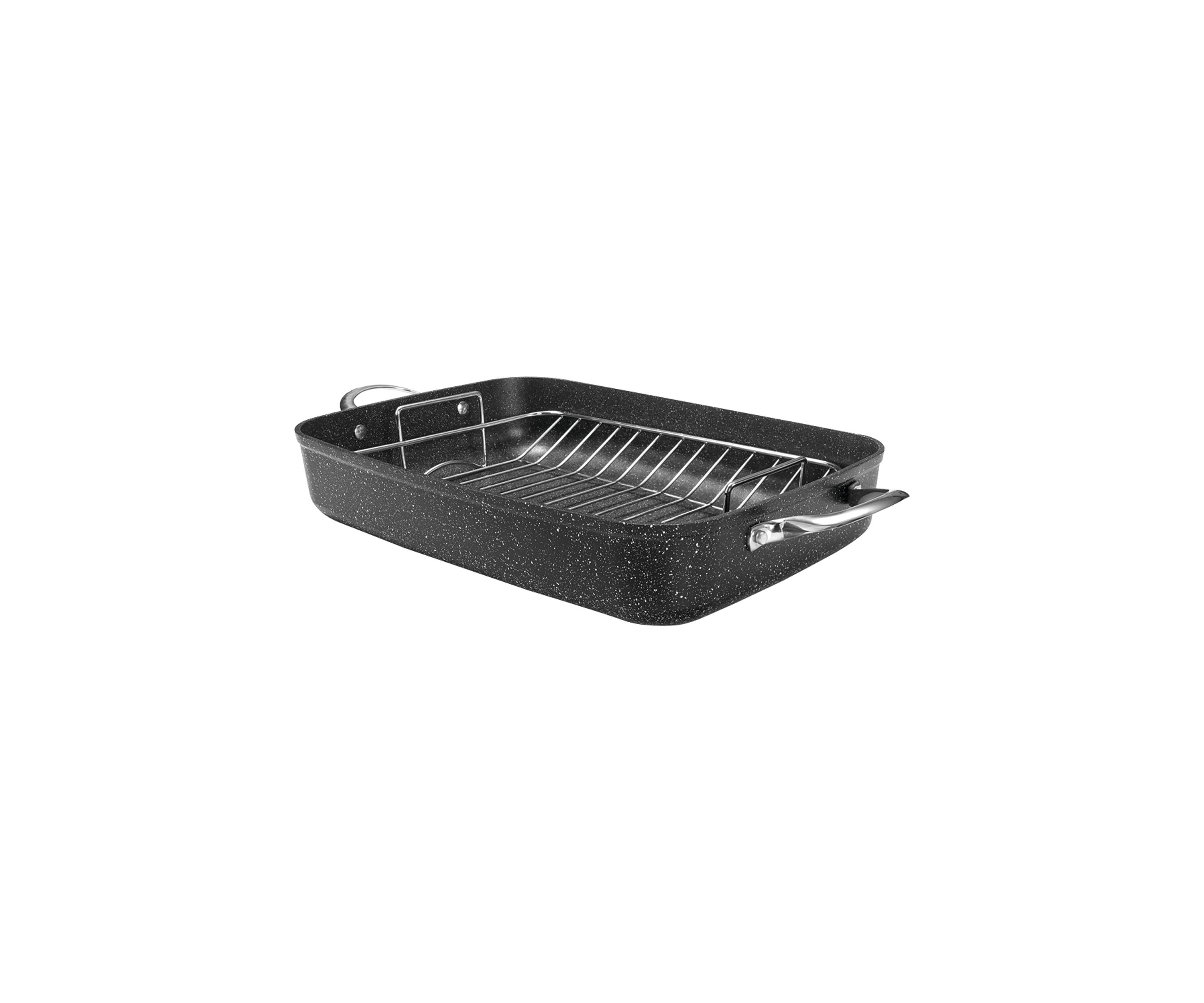 17 Inch Roaster with Rack & Stainless Steel Handles