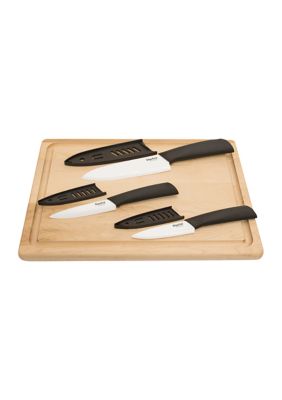 Starfrit Set of Ceramic Knives - Knife Set - 1 x Paring Knife, 1 x Utility  Knife, 1 x Chef's Knife - Cutting, Paring - Dishwasher Safe