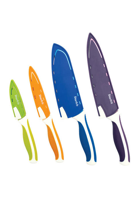 Starfrit Set of 4 Knives with Integrated Sharpening