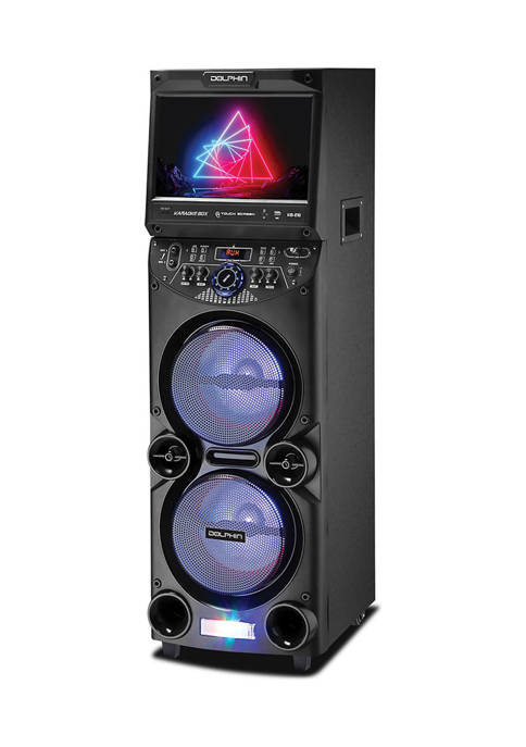 Audio Dual 10-Inch Karaoke Box Party Speaker with 15-Inch Touchscreen