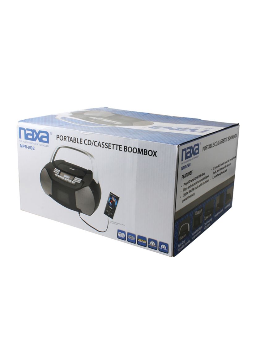 Portable CD/Cassette Boom Box