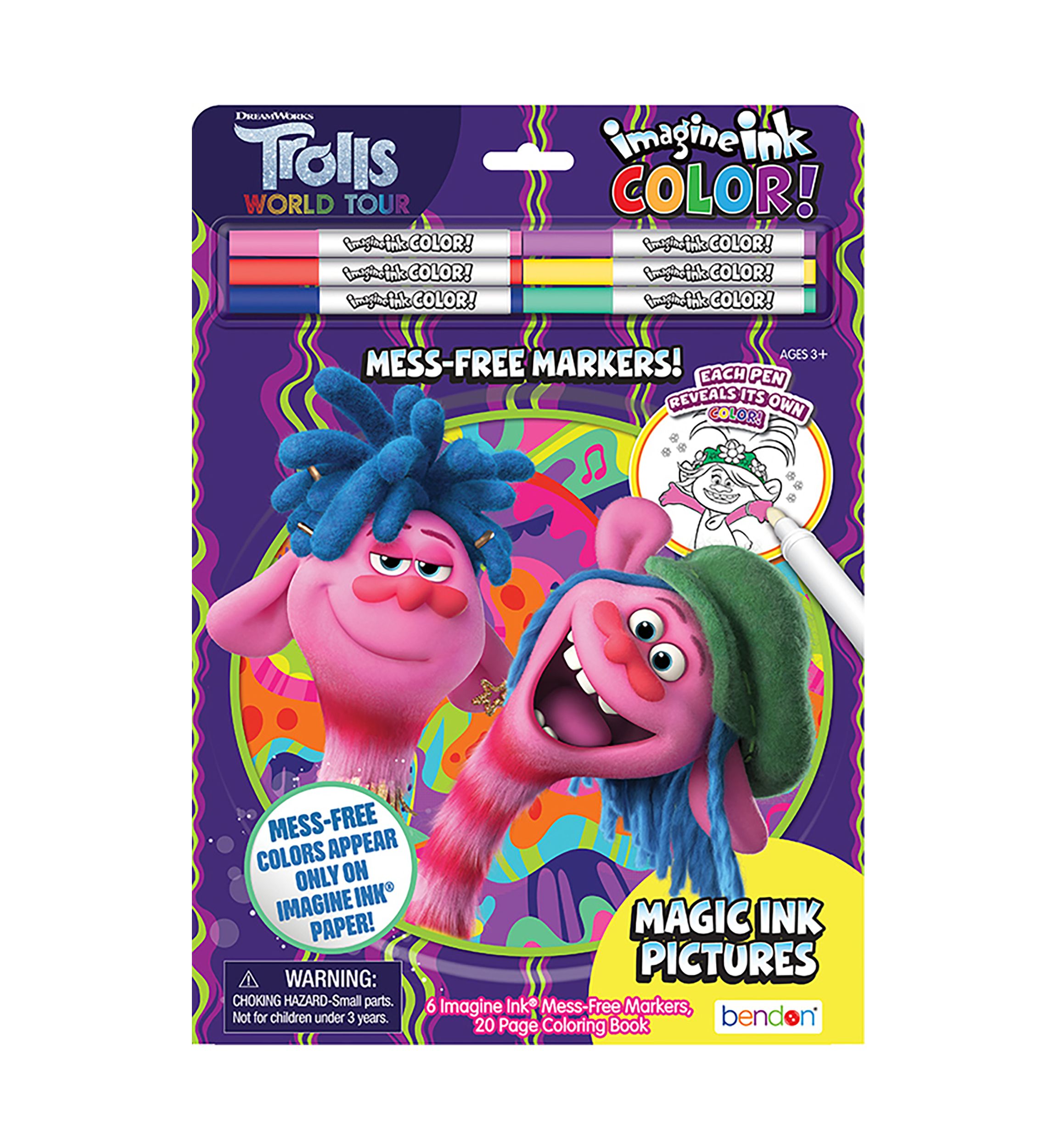 Trolls World Tour Imagine Ink Coloring Pad with Mini Markers