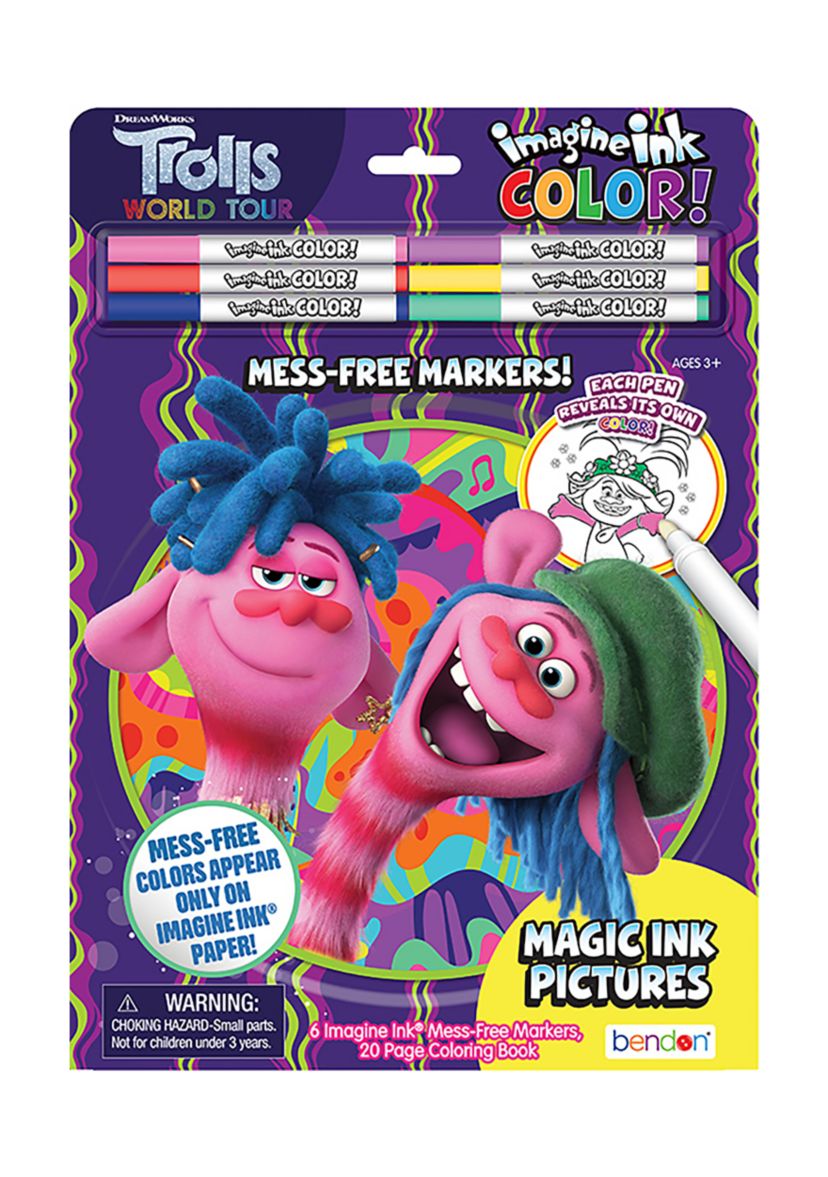 Trolls World Tour Imagine Ink Coloring Pad with Mini Markers