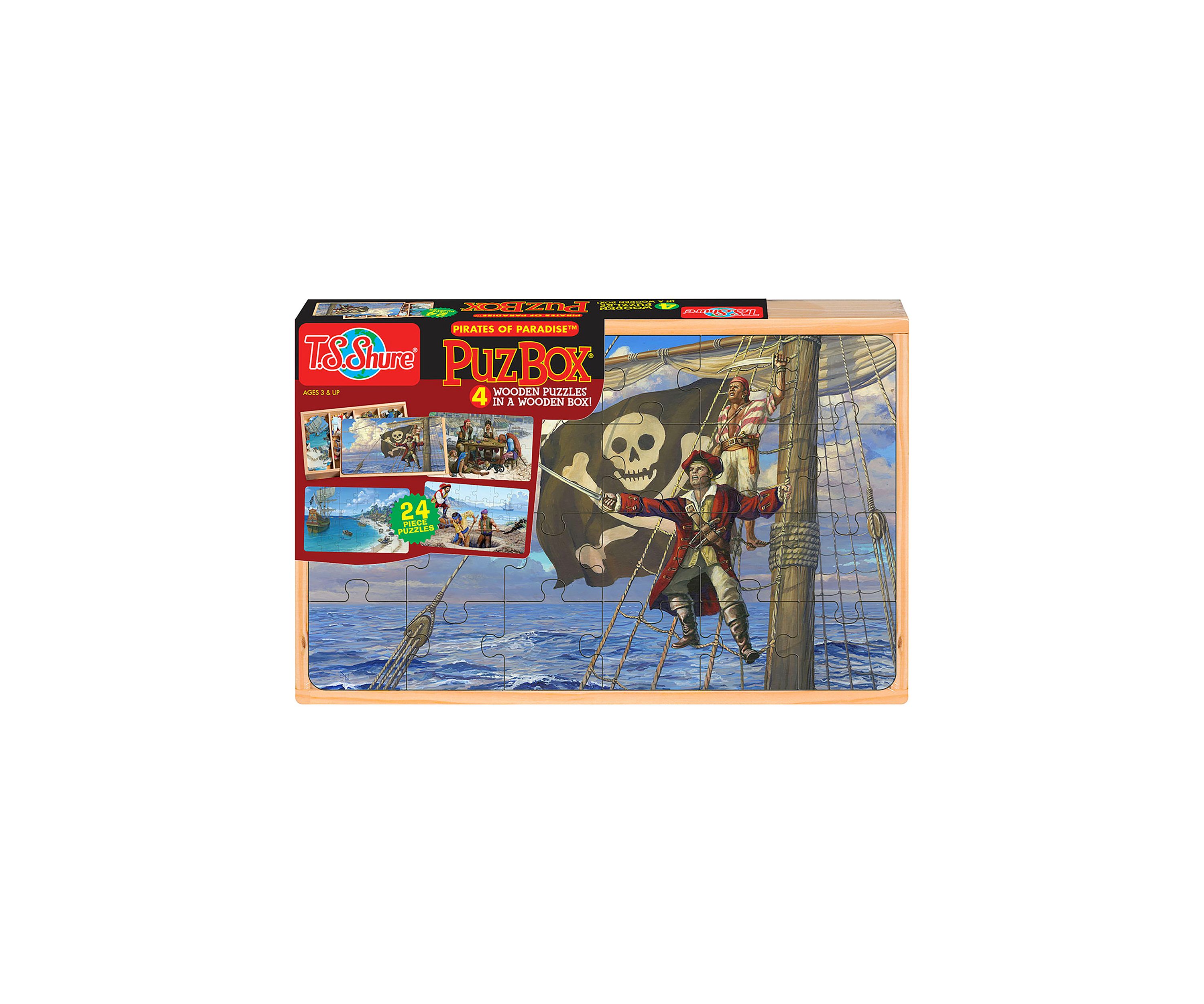 4 Large Pirates of Paradise Puzzles with Box