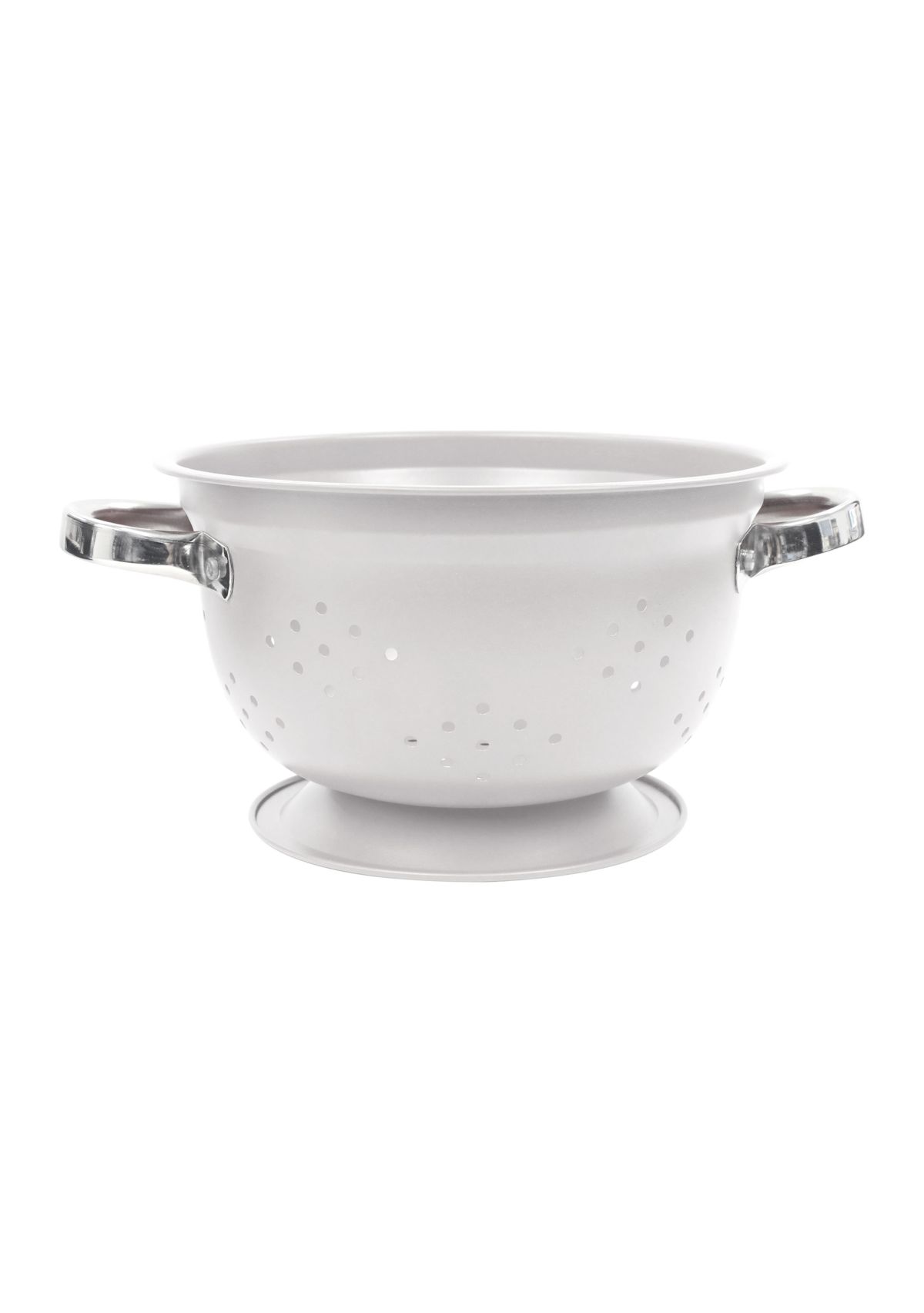 WHITE- 5QT POWDER COATED STEEL COLANDER:No Size:WHITE
