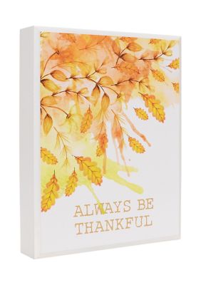 Thankful Block Wall Art