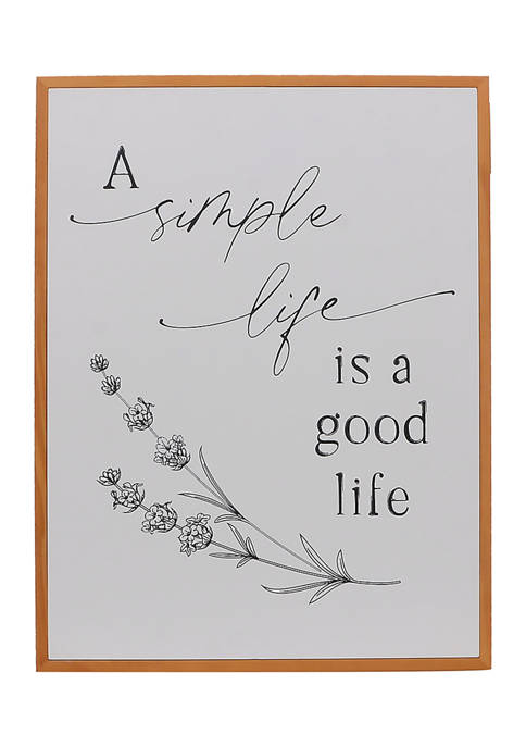 Bramble & Sage Simple Life Wall Art