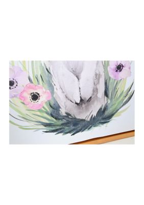 Bunny Flowers Wall Art