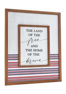 Red White & Blue Stripe Freedom Art 