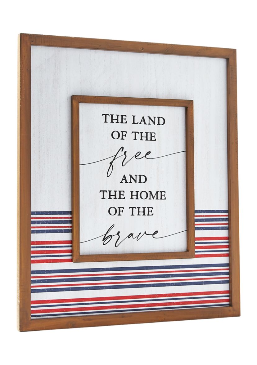 Red White & Blue Stripe Freedom Art 