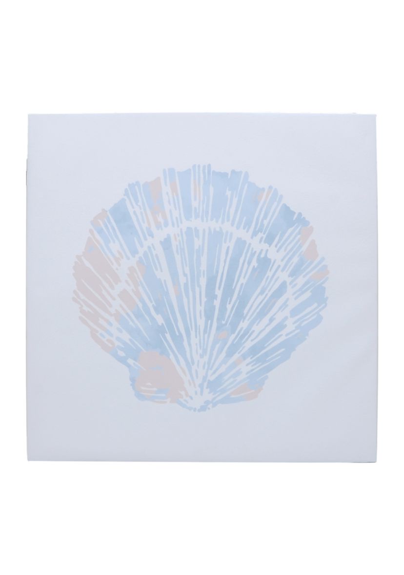 Scallop Shell Textured Canvas Wall Art