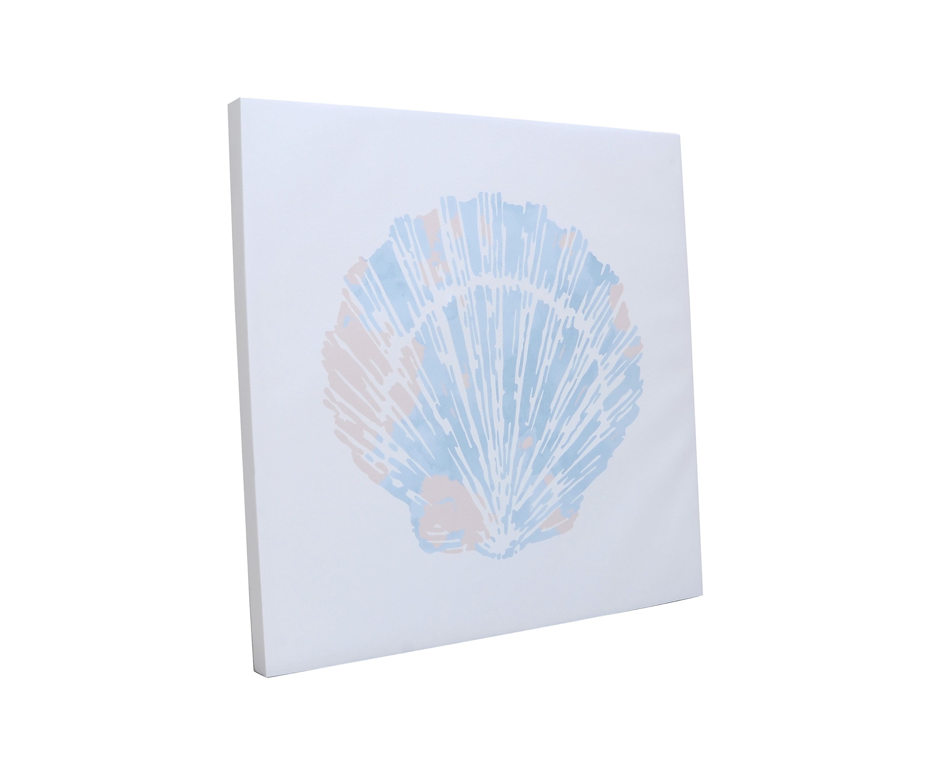 Scallop Shell Textured Canvas Wall Art