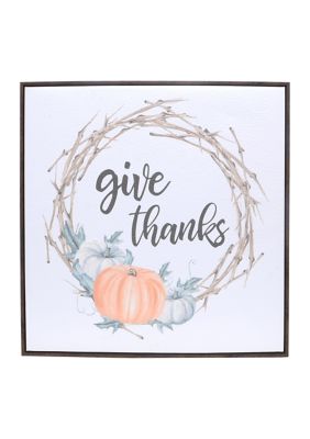 Give Thanks Wreath Wall Art