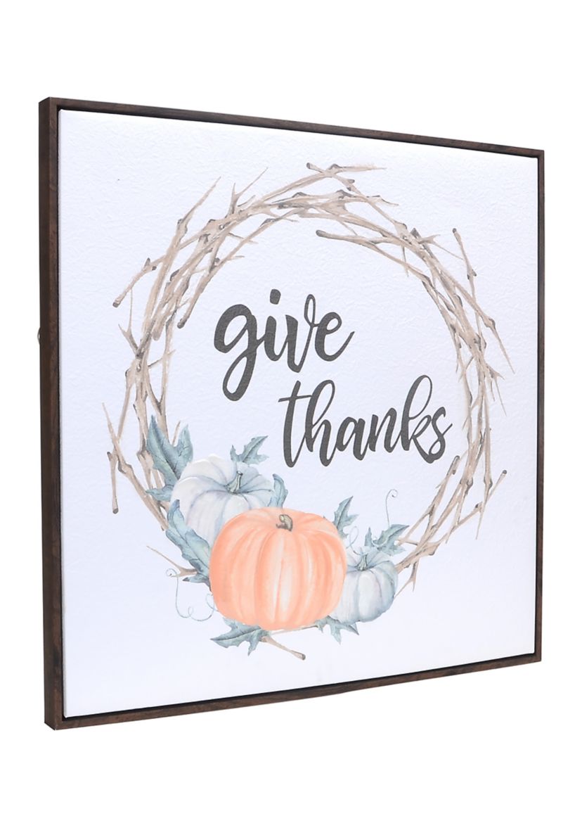 Give Thanks Wreath Wall Art