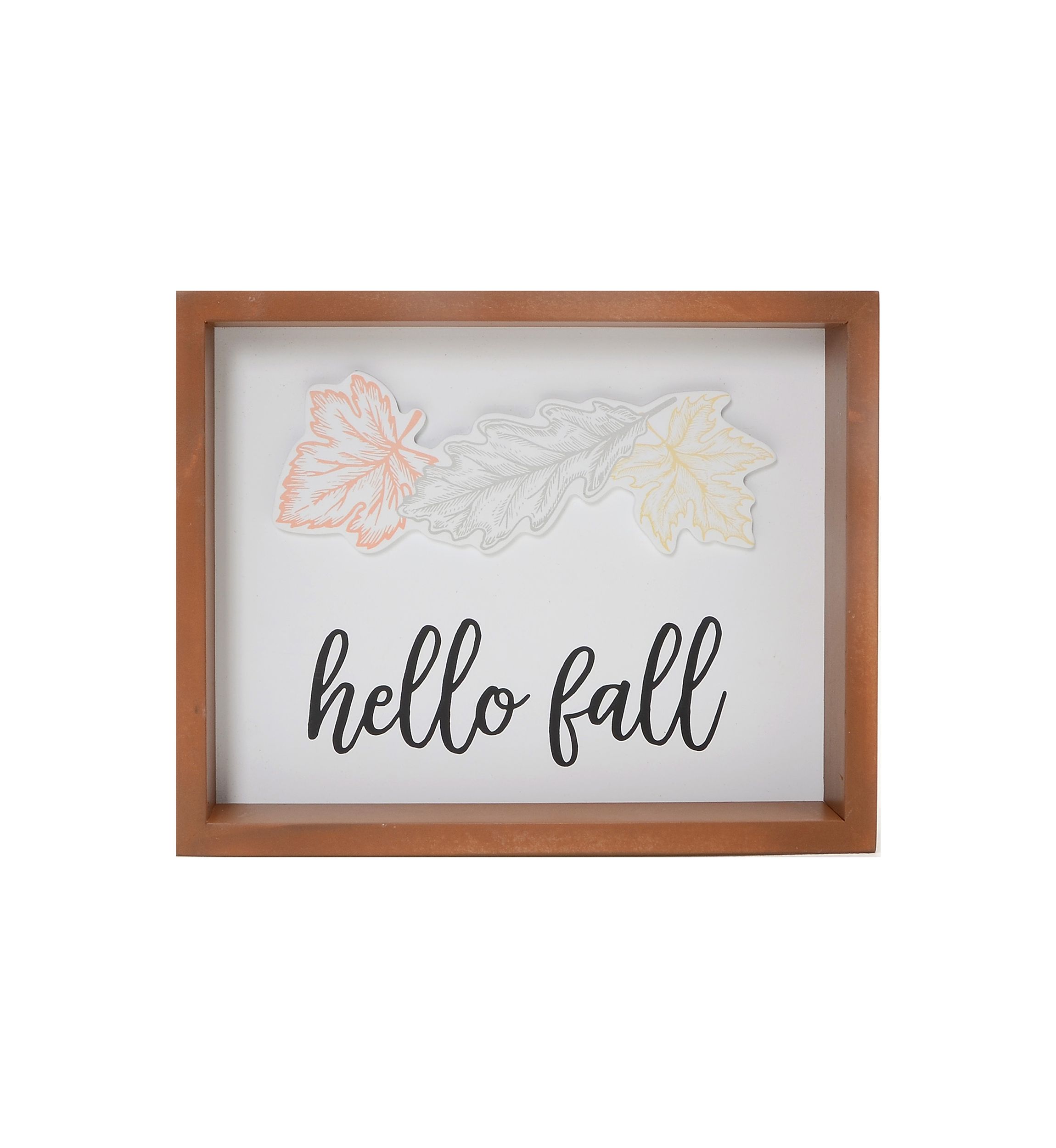 Hello Fall Leaves Wall Art