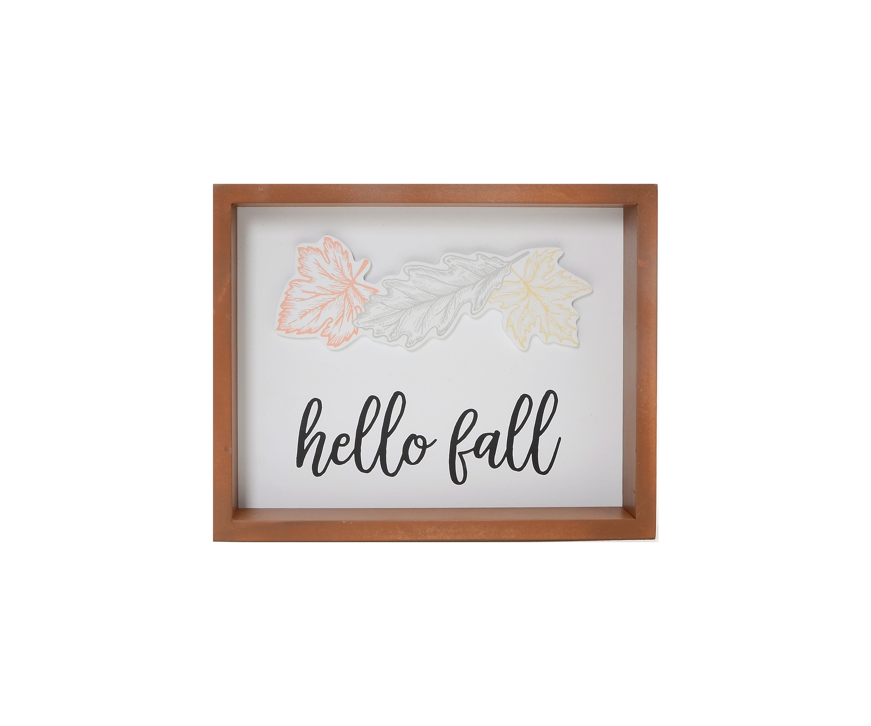 Hello Fall Leaves Wall Art