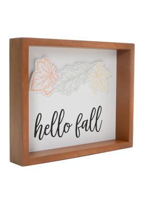 Hello Fall Leaves Wall Art