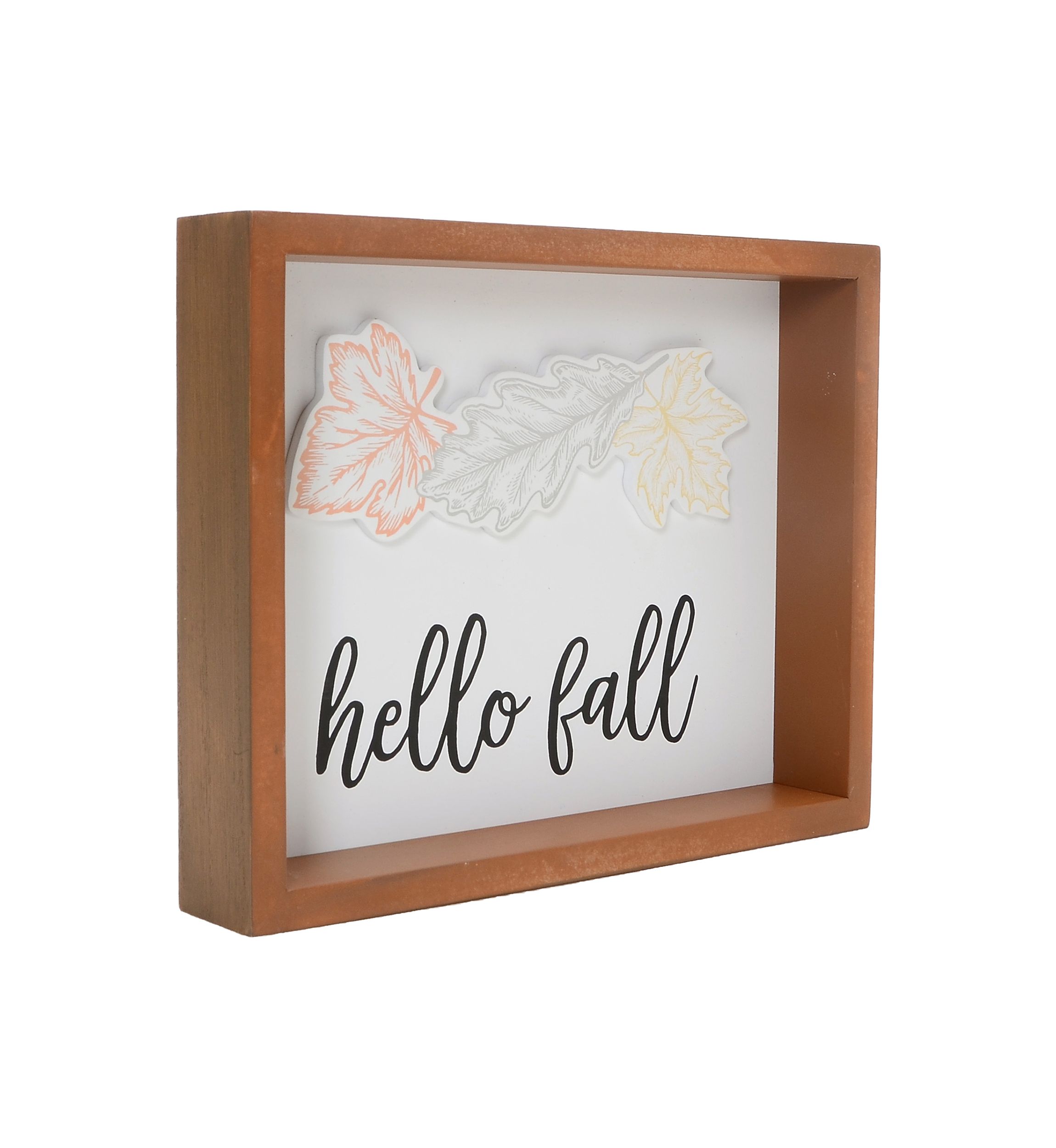 Hello Fall Leaves Wall Art