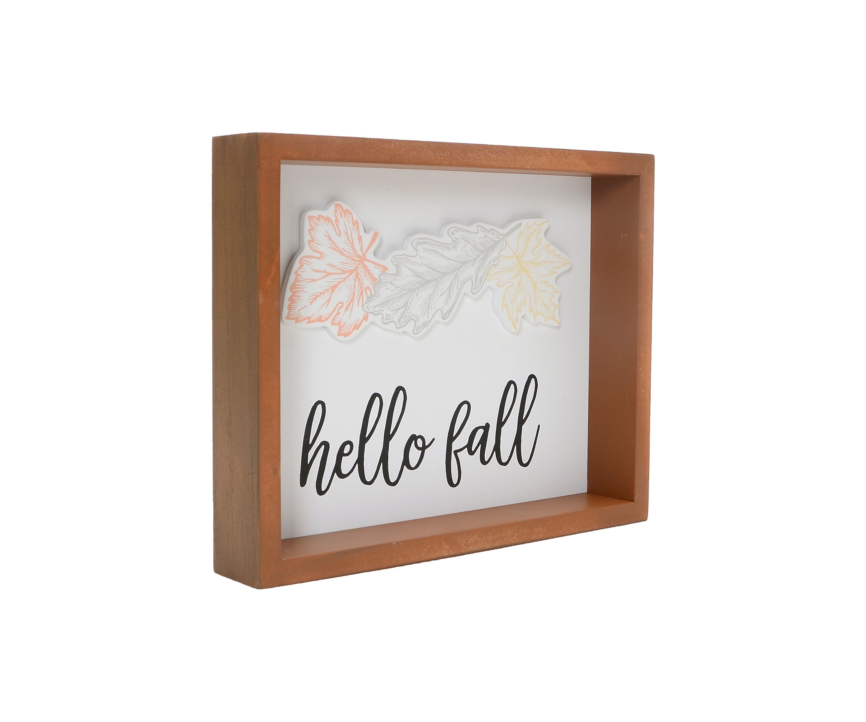 Hello Fall Leaves Wall Art