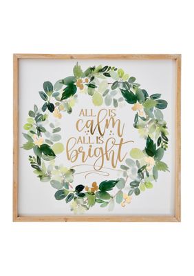 Calm & Bright Wreath Wall Art